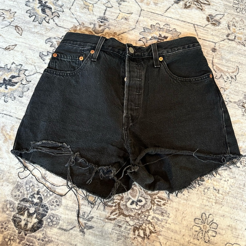 Black Levi Jean Shorts